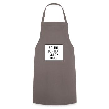 Referee, he already has yellow - Cooking Apron - grey - Front - AI Model Male 185 dark (185cm)