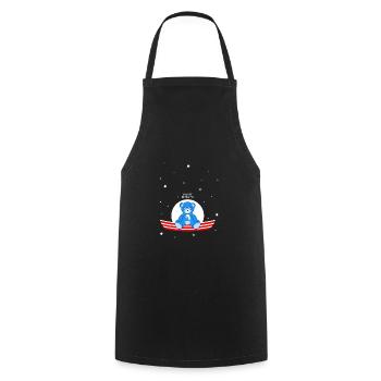 Sleepy Teddy Bear - Cooking Apron - black - Front - AI Model Male 185 dark (185cm)