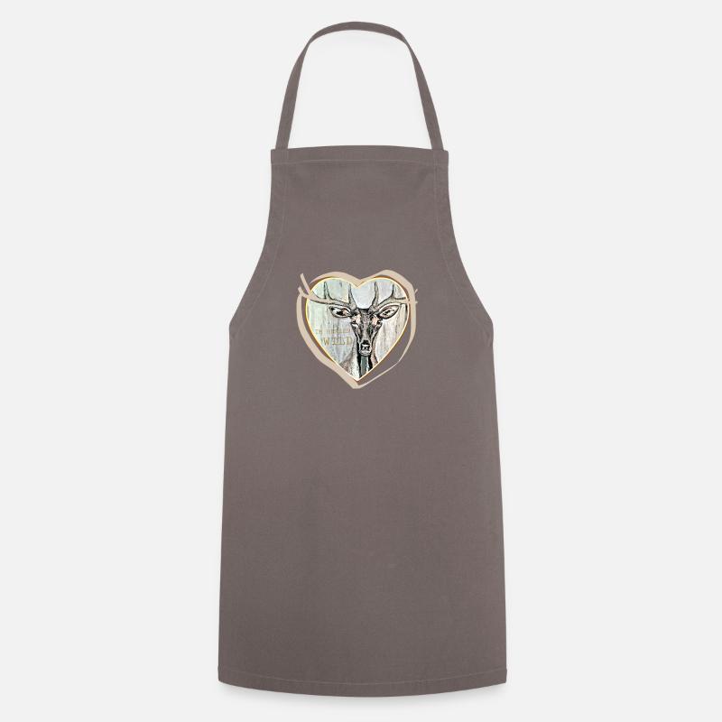 Deer - Cooking Apron - grey