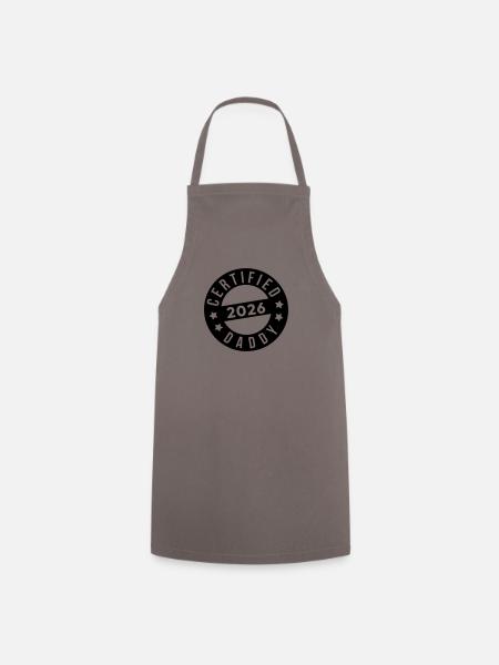 Certified Daddy 26 Dad Father Baby Dad 2026 - Cooking Apron - grey