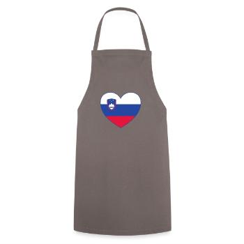 Slowenien Flagge Herz - Kochschürze - Grau - Vorne - AI Model Male 185 dark (185cm)