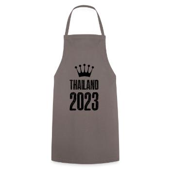 Thailand 2023 Krona - Cooking Apron - grey - Front - AI Model Male 185 dark (185cm)