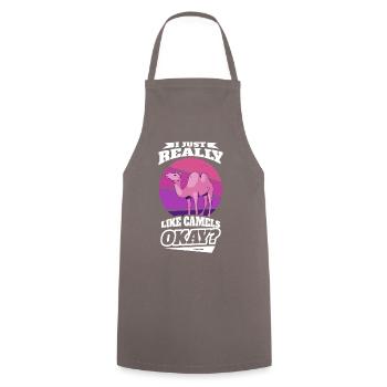 J’aime vraiment les chameaux d’accord - Tablier de cuisine - gris - Devant - AI Model Male 185 dark (185cm)