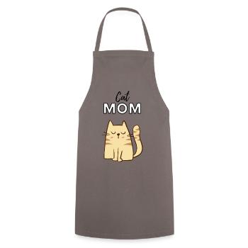 Cat Mom - Kochschürze - Grau - Vorne - AI Model Male 185 dark (185cm)