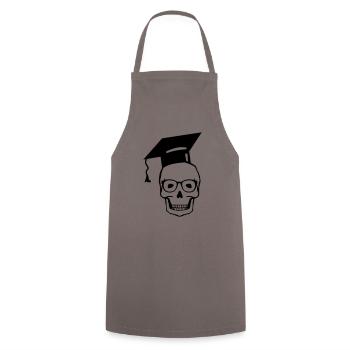 totenkopf_student2 - Kochschürze - Grau - Vorne - AI Model Male 185 dark (185cm)