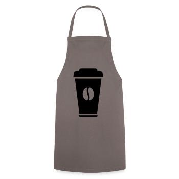 Kaffee Symbol - Kochschürze - Grau - Vorne - AI Model Male 185 dark (185cm)
