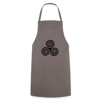 Triskel 2 - Cooking Apron - grey - Front - AI Model Male 185 dark (185cm)