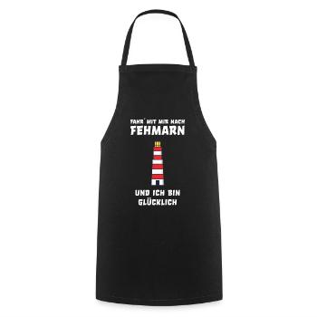 Fehmarn Sonneninsel Strand Ostsee Geschenk - Kochschürze - Schwarz - Vorne - AI Model Male 185 dark (185cm)