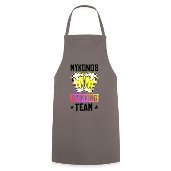 L’équipe de boissons de Mykonos - Tablier de cuisine - gris - Devant - AI Model Male 185 dark (185cm)