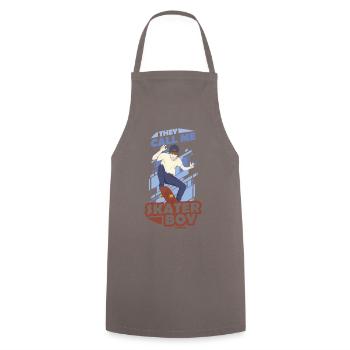 Skater Boy Brother Son Gift - Cooking Apron - grey - Front - AI Model Male 185 dark (185cm)