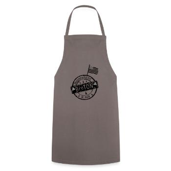 logo je suis breton maintenant drapeau - Tablier de cuisine - gris - Devant - AI Model Male 185 dark (185cm)