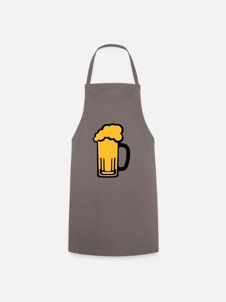 6115 alkohol bierschaum zeichnung - Tablier de cuisine - gris