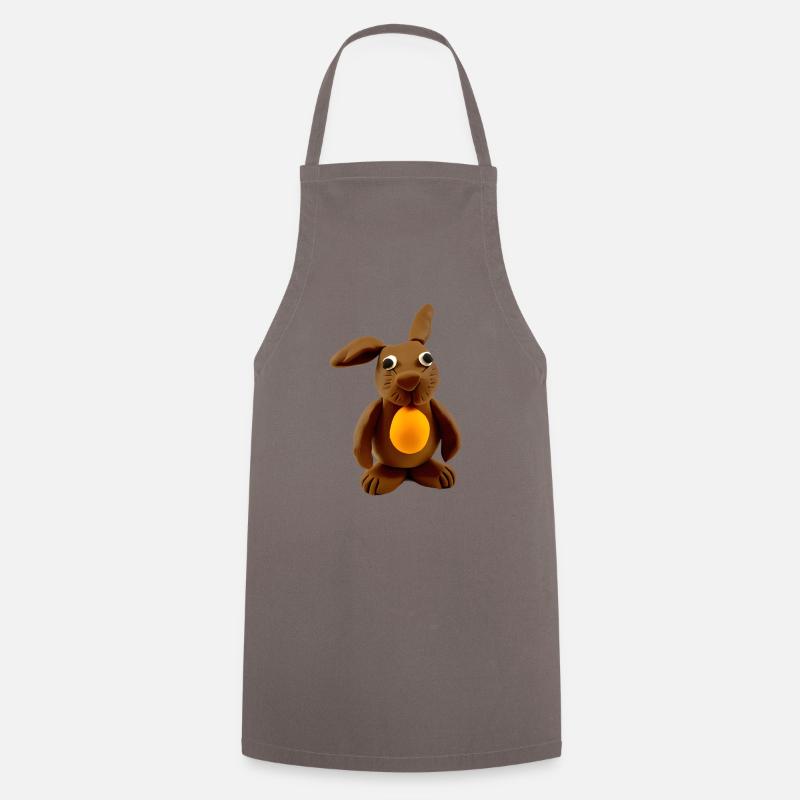 Lapin en pâte à modeler - Tablier de cuisine - gris