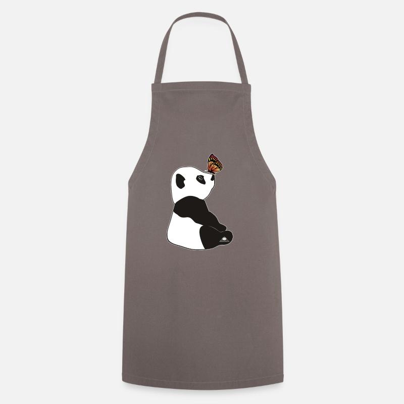 Papillon panda - Tablier de cuisine - gris