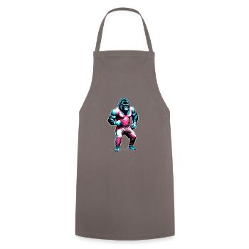 Boxing Gorilla Boxer - Cooking Apron - grey - Front - AI Model Male 185 dark (185cm)