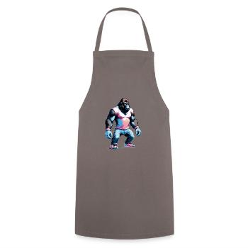 Boxing Gorilla Boxer - Cooking Apron - grey - Front - AI Model Male 185 dark (185cm)