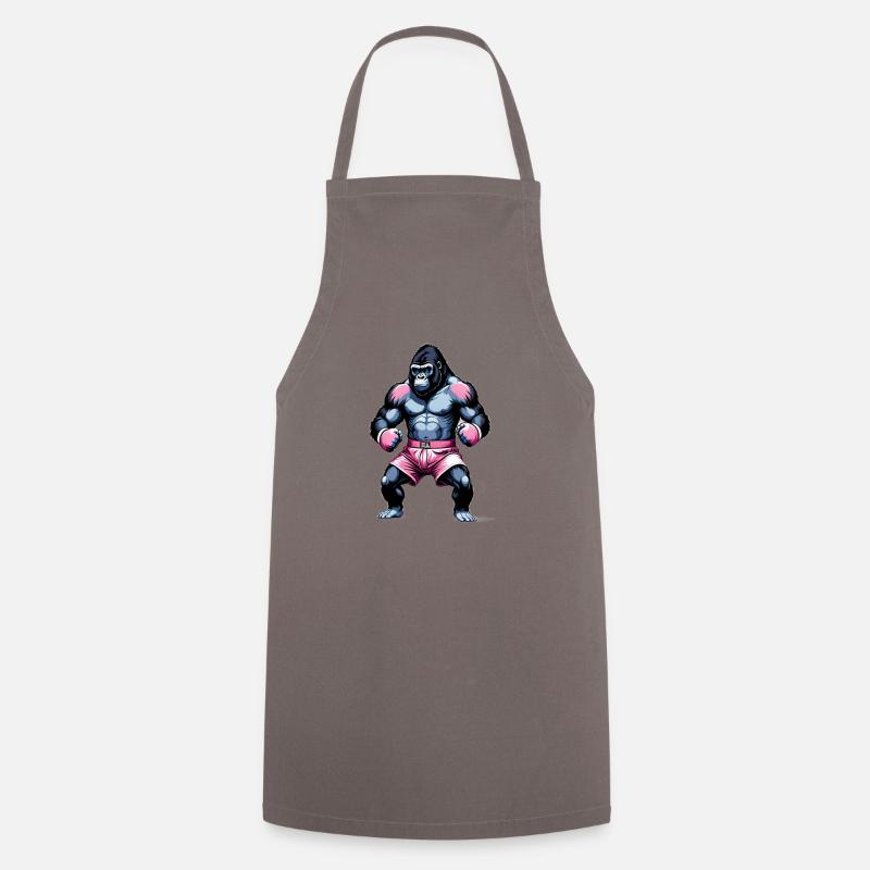 Boxe Boxeur Gorille - Tablier de cuisine - gris