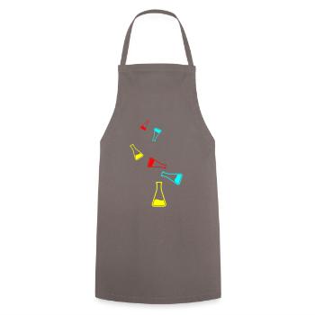 Test tube icon - Cooking Apron - grey - Front - AI Model Male 185 dark (185cm)
