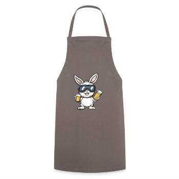 Hase Apres Ski Bier - Kochschürze - Grau - Vorne - AI Model Male 185 dark (185cm)