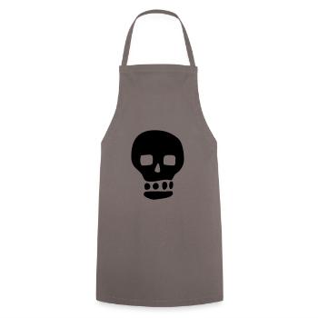 Crâne / Pirate / Hacker - Tablier de cuisine - gris - Devant - AI Model Male 185 dark (185cm)