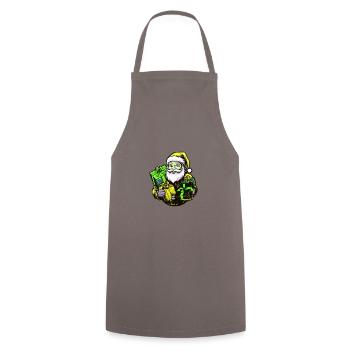 Weihnachtsmann Geschenke - Kochschürze - Grau - Vorne - AI Model Male 185 dark (185cm)