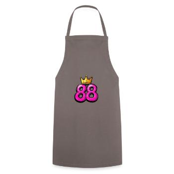 88 Number Crown - Cooking Apron - grey - Front - AI Model Male 185 dark (185cm)