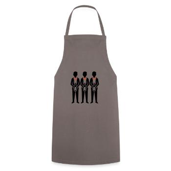 Groom Team Bachelor Party - Cooking Apron - grey - Front - AI Model Male 185 dark (185cm)