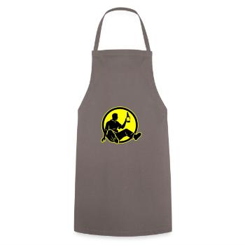 Bière buvant Silhouette Party - Tablier de cuisine - gris - Devant - AI Model Male 185 dark (185cm)