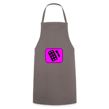 Make Up Cosmetic Icon - Cooking Apron - grey - Front - AI Model Male 185 dark (185cm)