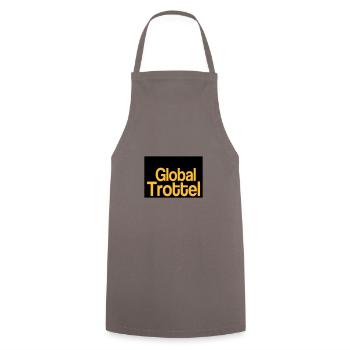 Global Trottel Flache Erde Erde Flacherdler Shirt - Kochschürze - Grau - Vorne - AI Model Male 185 dark (185cm)