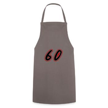 60 Number Symbol - Cooking Apron - grey - Front - AI Model Male 185 dark (185cm)