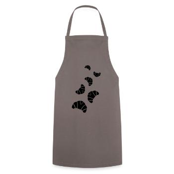 Silhouette de symbole de croissant - Tablier de cuisine - gris - Devant - AI Model Male 185 dark (185cm)