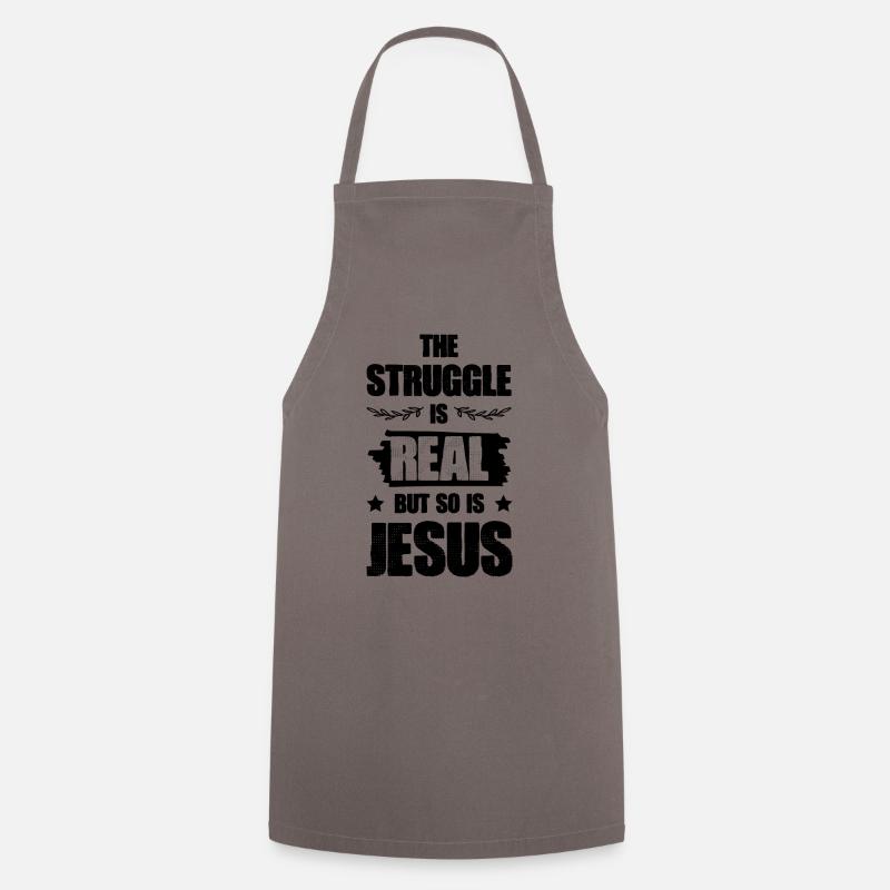 Jesus Bible - Cooking Apron - grey