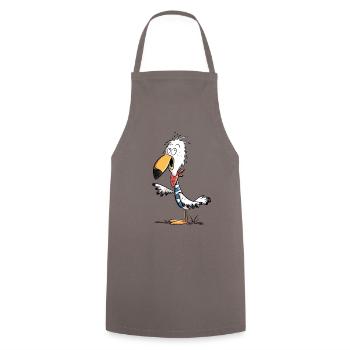 North Seagull I Cheeky Bird I Holiday Gift - Cooking Apron - grey - Front - AI Model Male 185 dark (185cm)