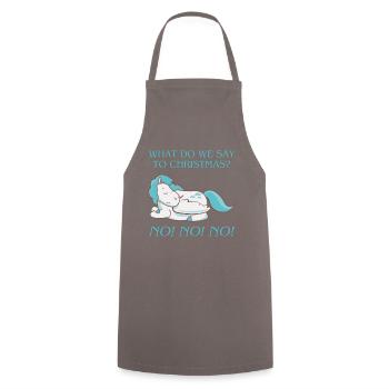 ! What do we say to christmas? No No No! - Cooking Apron - grey - Front - AI Model Male 185 dark (185cm)