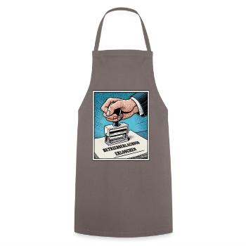 Betriebserlaubnis erloschen! Für Tuning-Freaks - Kochschürze - Grau - Vorne - AI Model Male 185 dark (185cm)