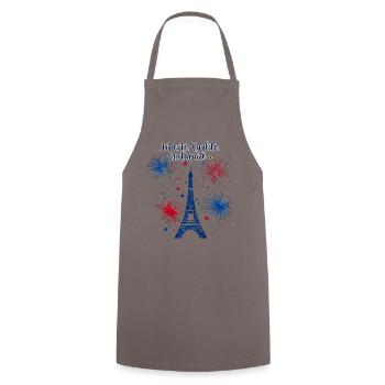 Liberty Equality Fraternity - Cooking Apron - grey - Front - AI Model Male 185 dark (185cm)