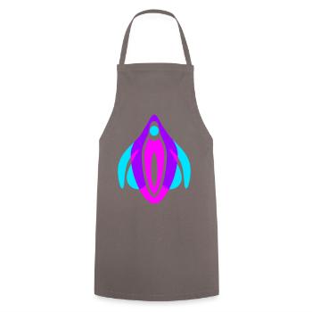 Géni(t)al - Genial - Tablier de cuisine - gris - Devant - AI Model Male 185 dark (185cm)