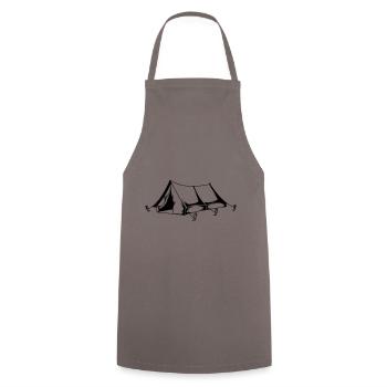 tent camping symbol tents nature - Cooking Apron - grey - Front - AI Model Male 185 dark (185cm)