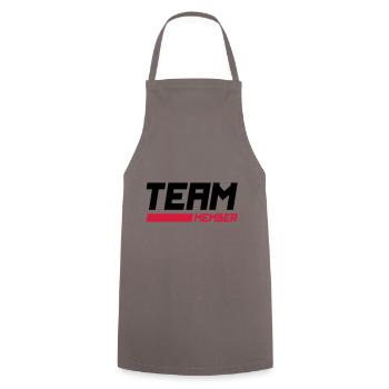 team member - Cooking Apron - grey - Front - AI Model Male 185 dark (185cm)