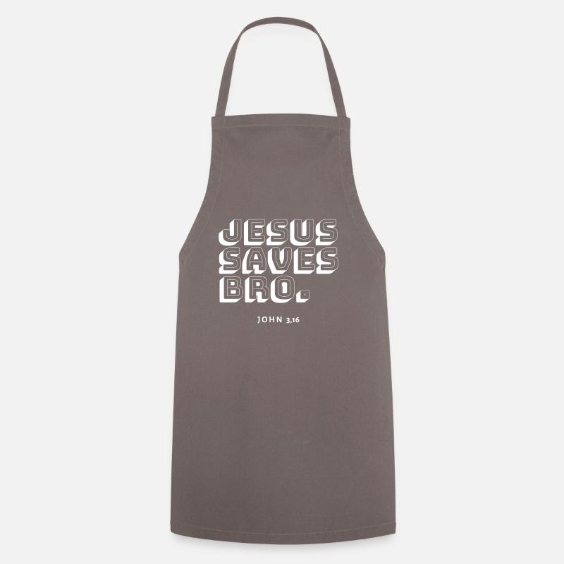 jesus saves bro - Kochschürze - Grau