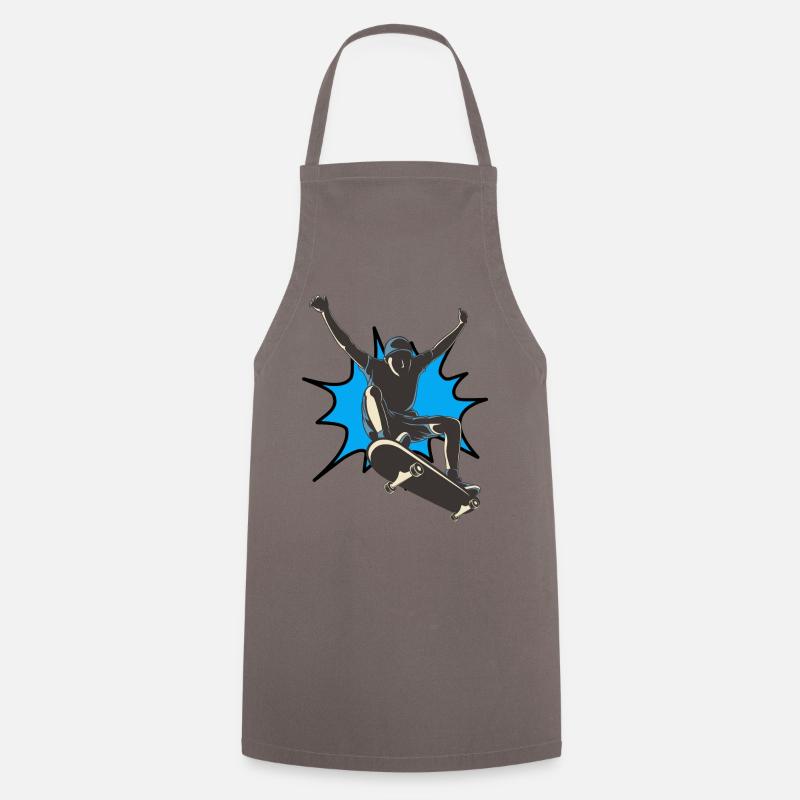 Skateboard blue explosion - Cooking Apron - grey