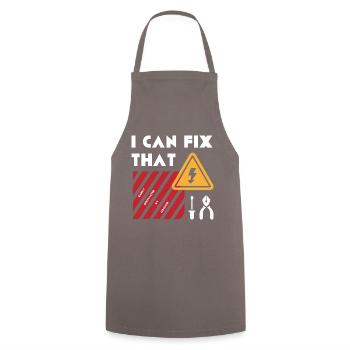 Fix That Funny Electrician Craftsmen Electro - Cooking Apron - grey - Front - AI Model Male 185 dark (185cm)