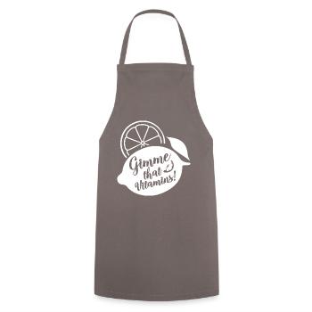 Gimme Vitamins Ironic Sommerlimonadensaft - Kochschürze - Grau - Vorne - AI Model Male 185 dark (185cm)