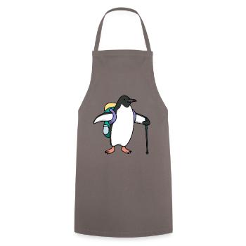 Nette Pinguine Wanderer Adventure Mountains - Kochschürze - Grau - Vorne - AI Model Male 185 dark (185cm)