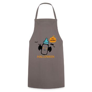 mon premier halloween - Tablier de cuisine - gris - Devant - AI Model Male 185 dark (185cm)
