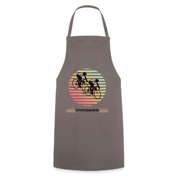 Velo / Road Bike - Cooking Apron - grey - Front - AI Model Male 185 dark (185cm)