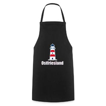 Ostfriesland Geschenk Geschenkidee - Kochschürze - Schwarz - Vorne - AI Model Male 185 dark (185cm)