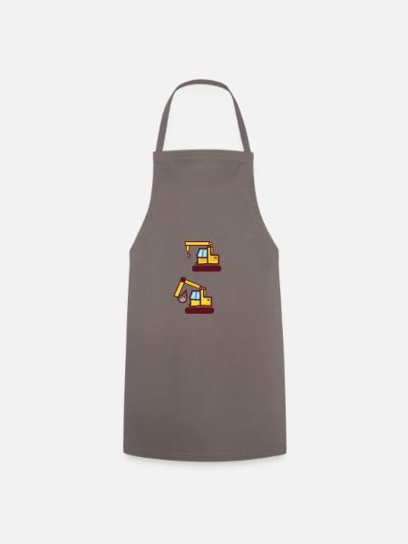 Excavator excavator driver gift gift idea - Cooking Apron - grey