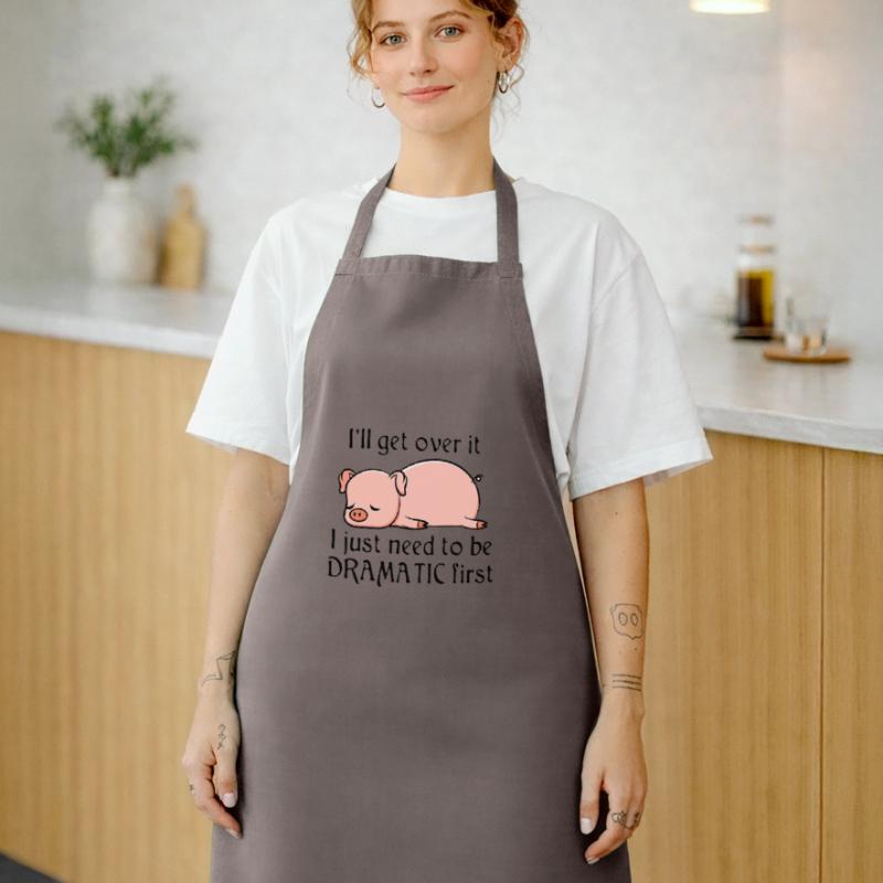 Dramatic pig - comic Cooking Apron